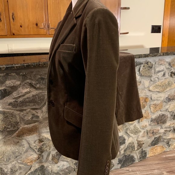 ralph lauren two piece brown suede women pant suit - Picture 6 of 11